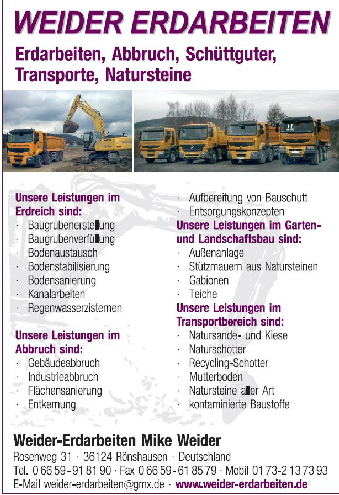 Weider Erdarbeiten